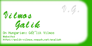 vilmos galik business card